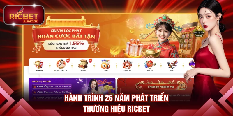 Hành trình 26 năm phát triển thương hiệu RICBET